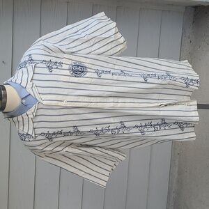 G UNIT 50 Cent Beige Grey Abstract Cotton Sz 3XL Short Sleeve Shirt VTG Y2K RARE